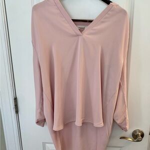 Zenana Outfitters Soft Pink V-Neck Blouse